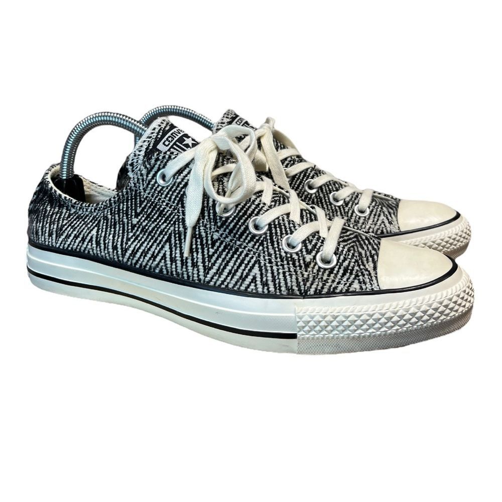 CONVERSE CHUCK TAYLOR ALL STAR ZIG ZAG SNEAKER SHOE WHITE BLACK 9.5